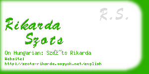 rikarda szots business card